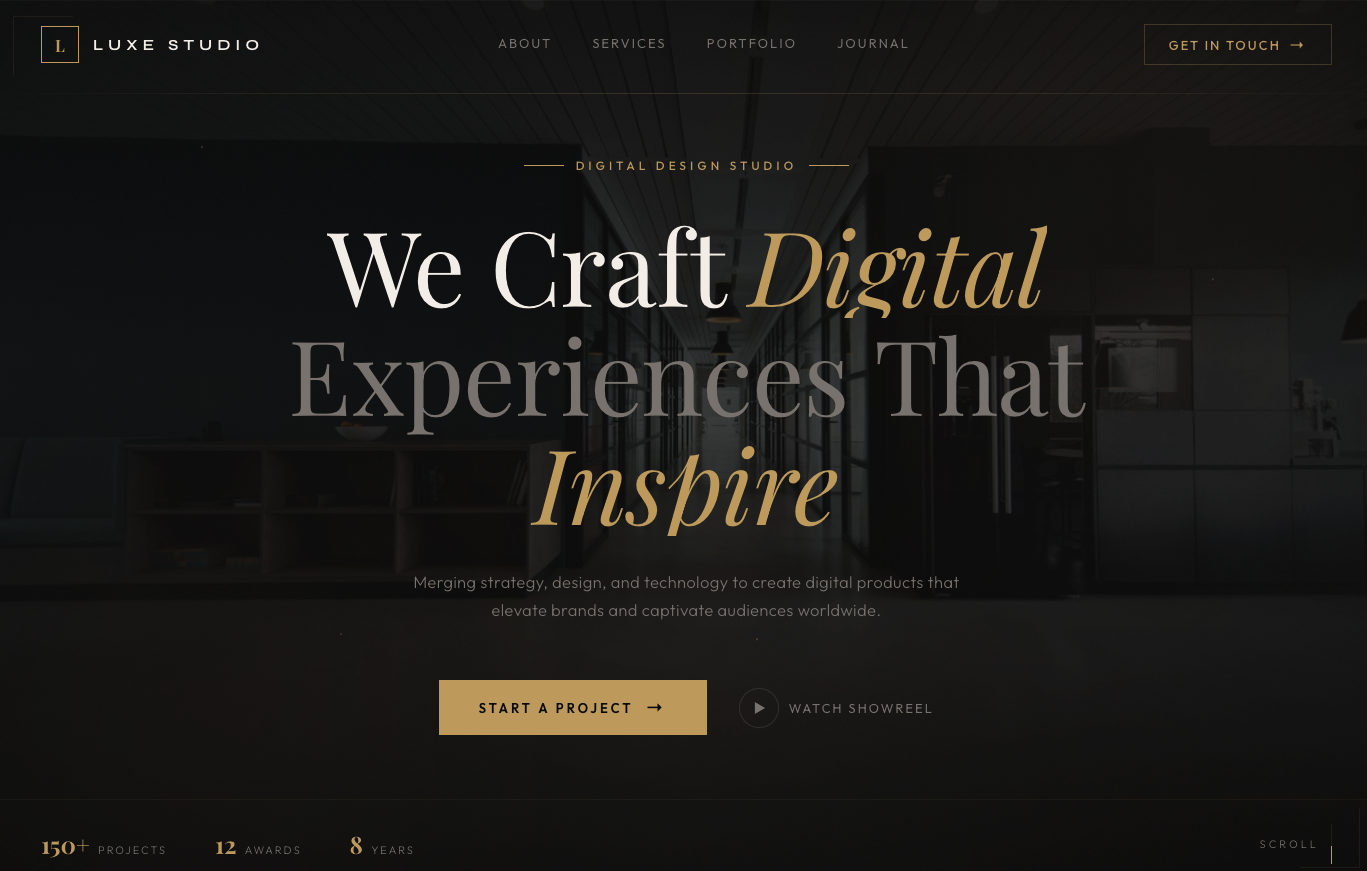 Дизайн сайта креативной студии